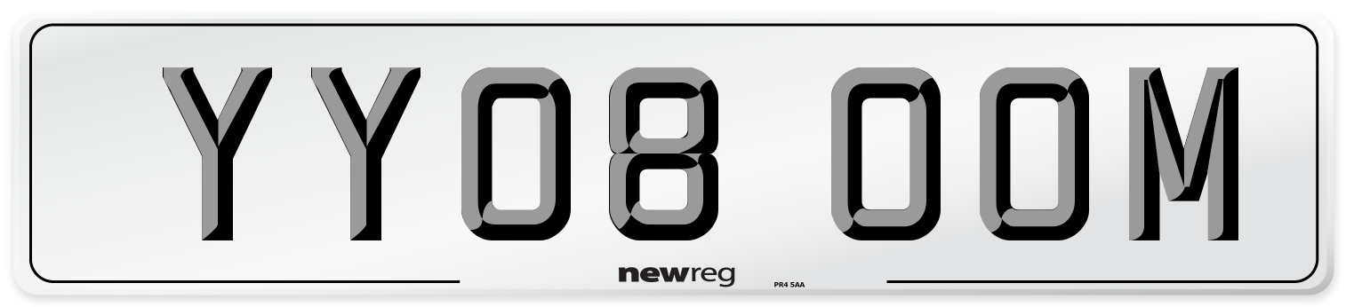 YY08 OOM Number Plate from New Reg